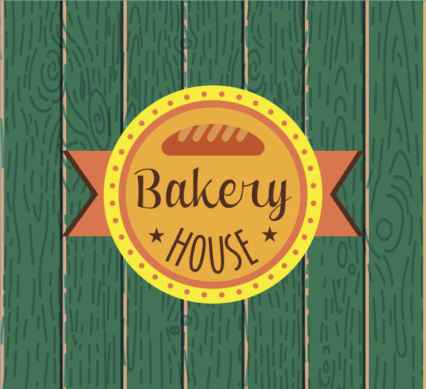 收藏复古复古的面包店标志图片下载