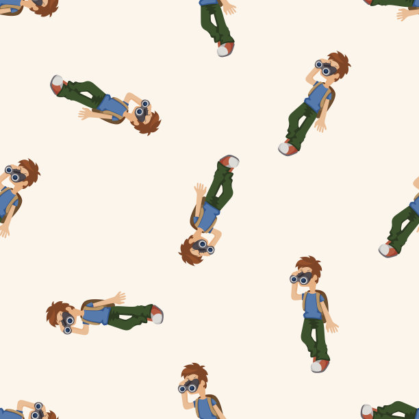 男孩性格，无缝模式图片下载