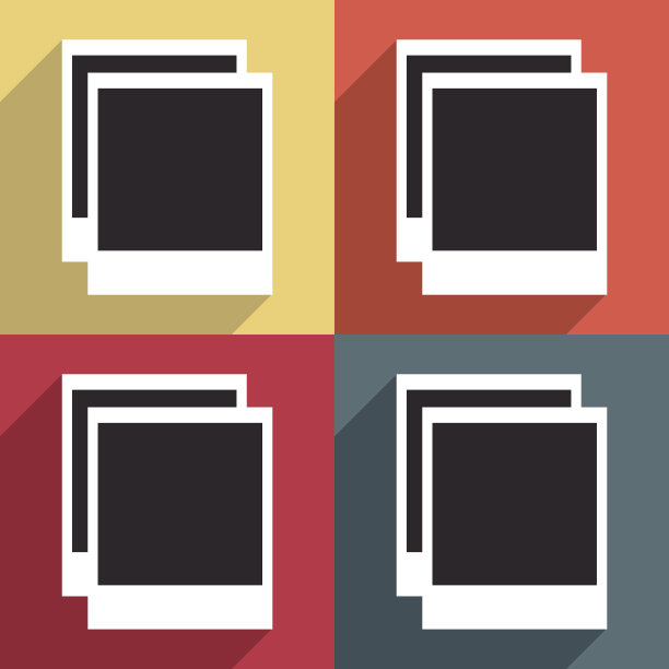 矢量插图的照片空白。图片下载