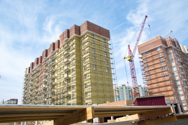 建筑工地两栋房屋图片下载