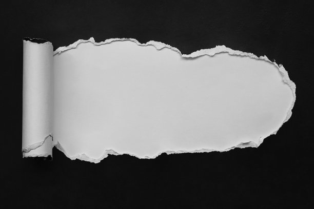 黑色卷页纸。图片下载