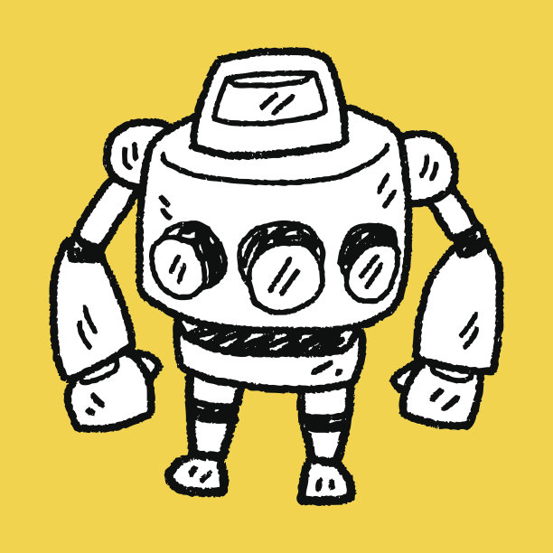 涂鸦的机器人图片下载