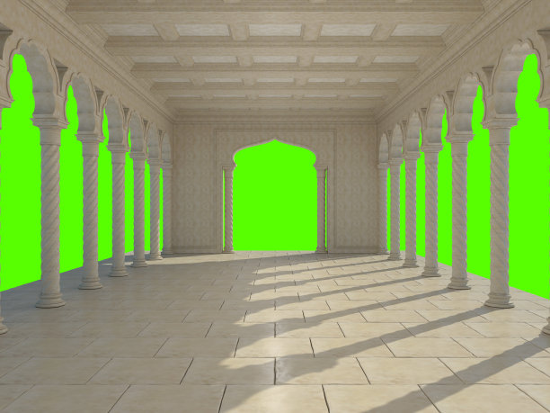 阿拉伯风格的柱廊图片下载