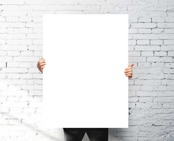 商人拿着海报图片下载