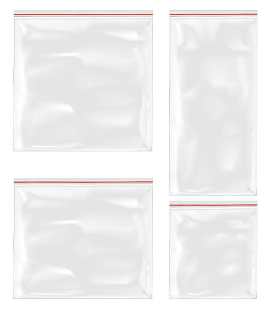 白色拉链空塑料包装素材图片