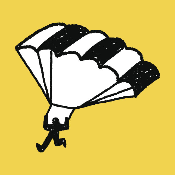 涂鸦的降落伞图片下载