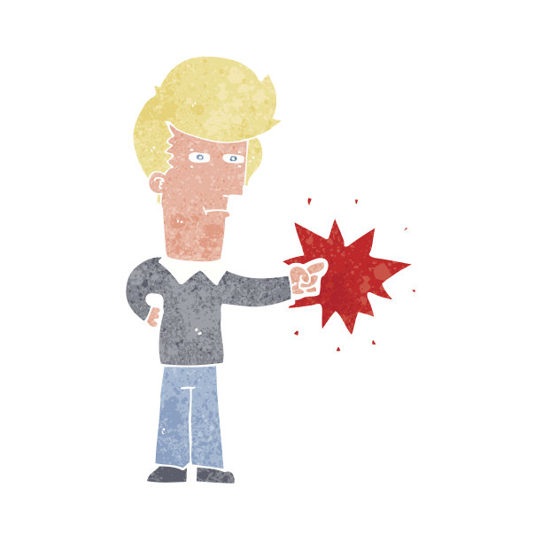 卡通的人指出图片下载