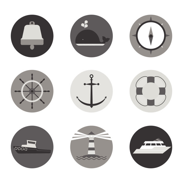 圈中的海事处标志图片下载