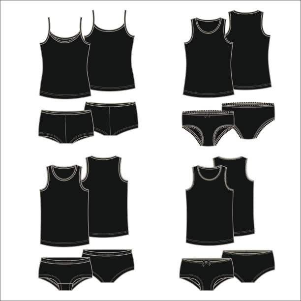 t恤和内衣。黑色的图片下载