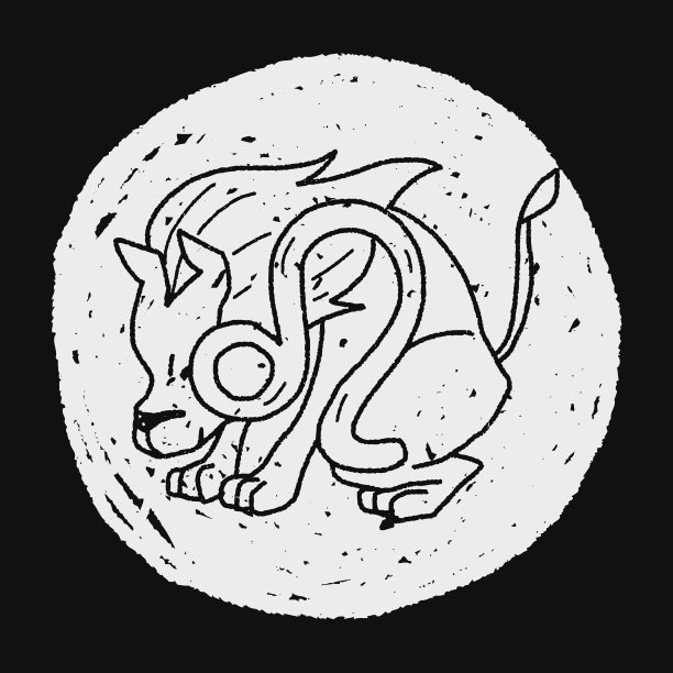 狮子星座涂鸦图片下载