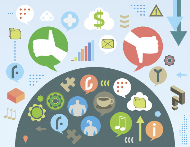 社交媒体上有“喜欢”和“不喜欢”的标志图片下载