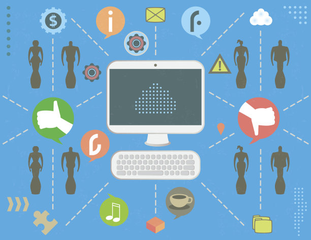 社交媒体图标和个人电脑图片下载