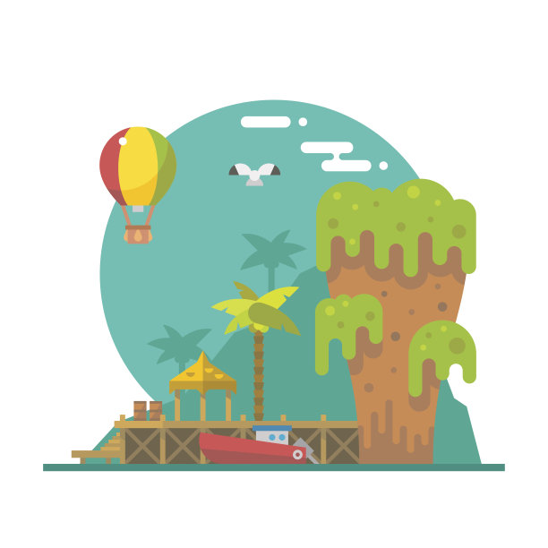 泰国攀雅塔布岛的平面设计图片下载