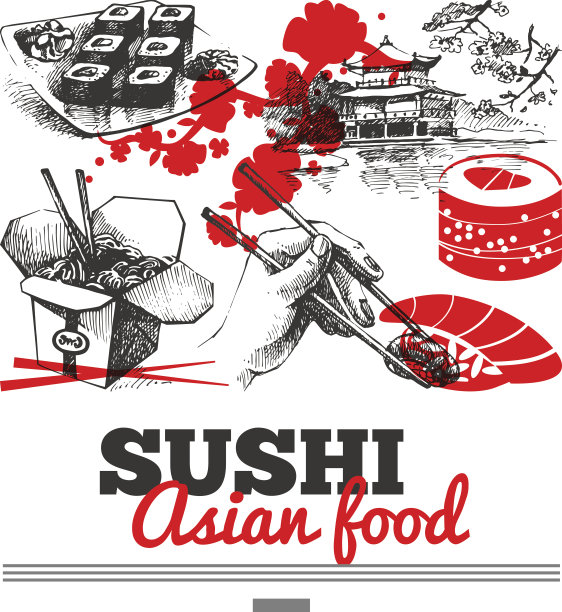 日本寿司菜单背景图片下载