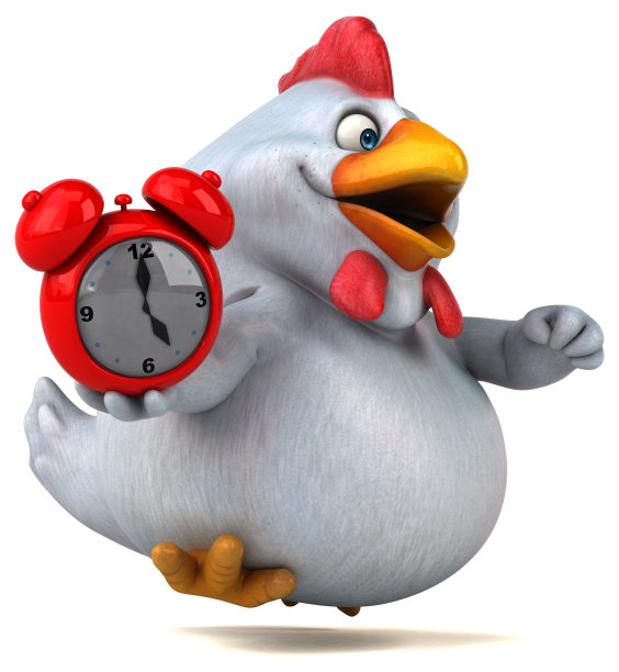 有趣的鸡- 3D插图图片下载