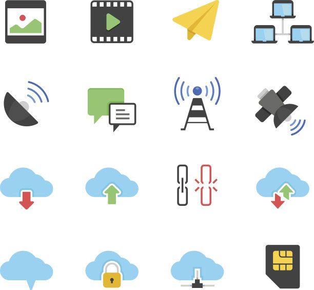 彩色图标设置-网络通讯图片下载