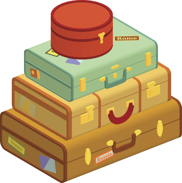 复古的旅行手提箱图片下载