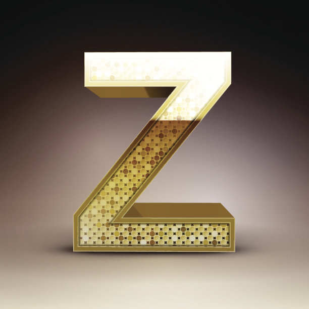 3d黄金亮片字母Z图片下载