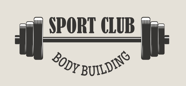 健身房健身标志向量徽章。图片下载