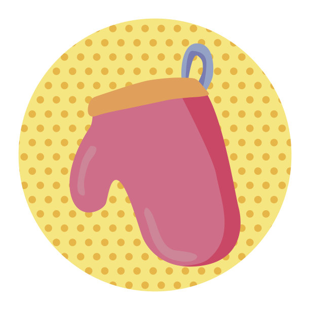 厨具烤箱手套主题元素向量，eps图片下载