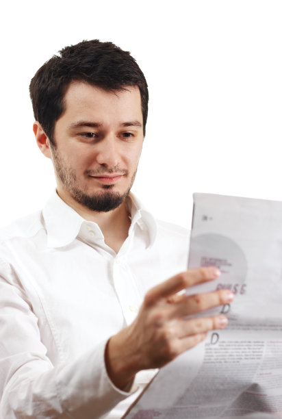 商人读报纸图片下载