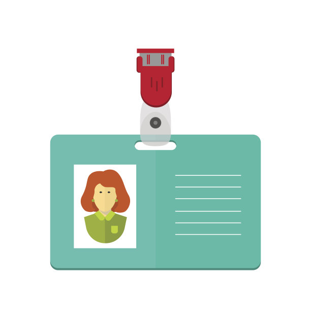 人的身份证、徽章、身份证。平面设计。图片下载