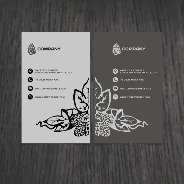 向量啤酒公司名片图片下载