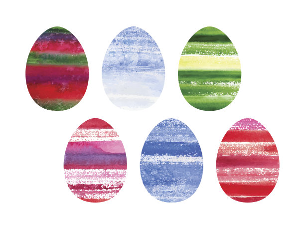 复活节一套水彩彩蛋图片下载