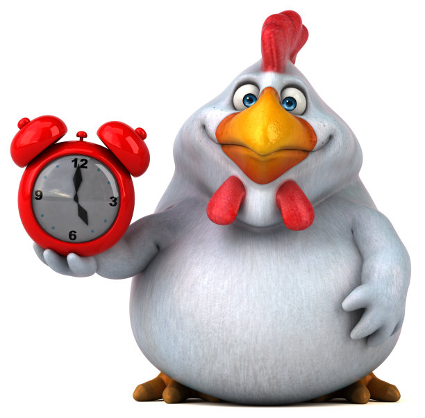 有趣的鸡- 3D插图图片下载