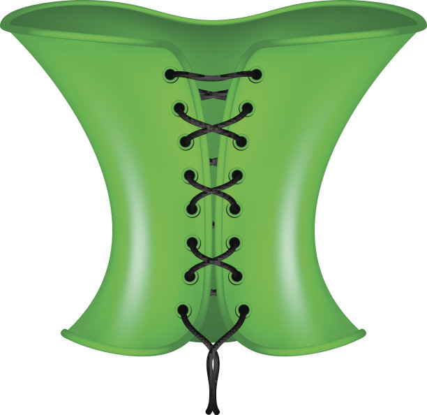 绿色和黑色设计的束身衣图片下载