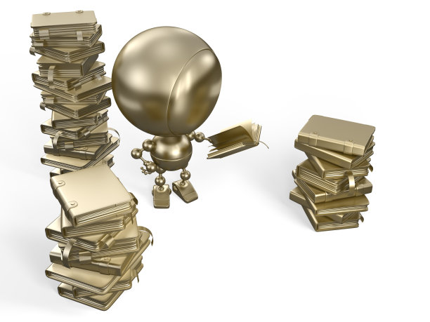 机器人看书图片下载