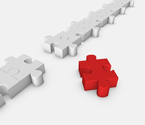 一个醒目的红色拼图图片下载