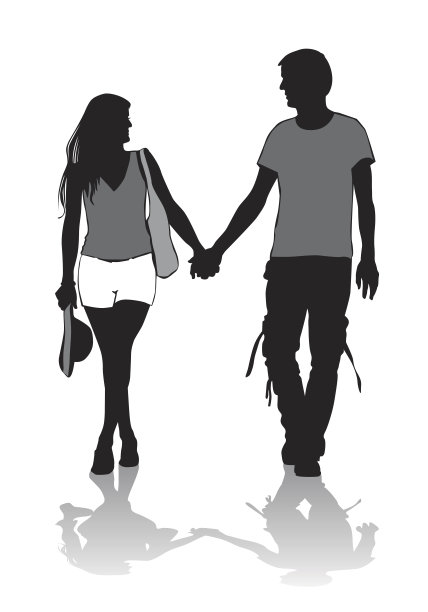 散步的情侣图片下载