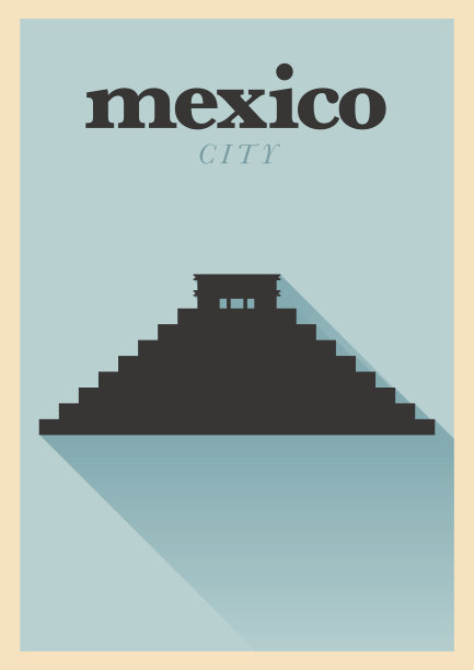 墨西哥简约海报设计图片下载