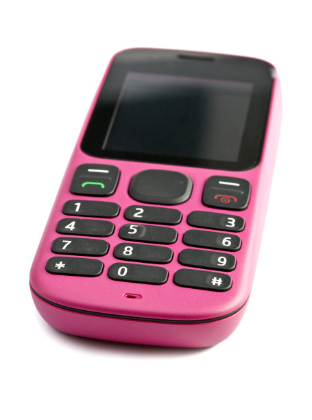 老式的粉色按钮电话图片下载