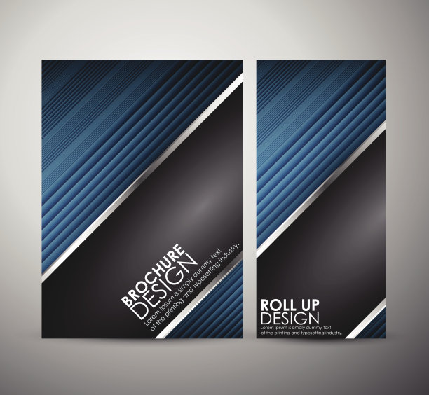 摘要宣传册是商业设计的模板还是卷起来的。图片下载