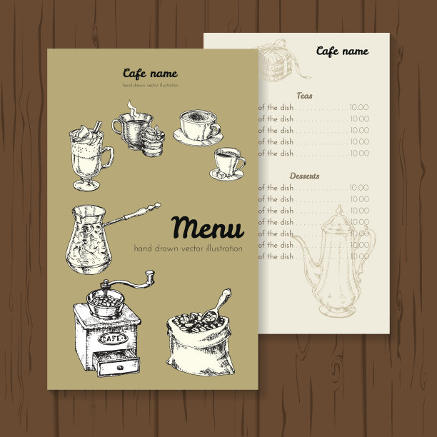 咖啡卡，有不同种类的咖啡图片下载