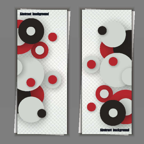 带有抽象背景的横幅模板集。图片下载