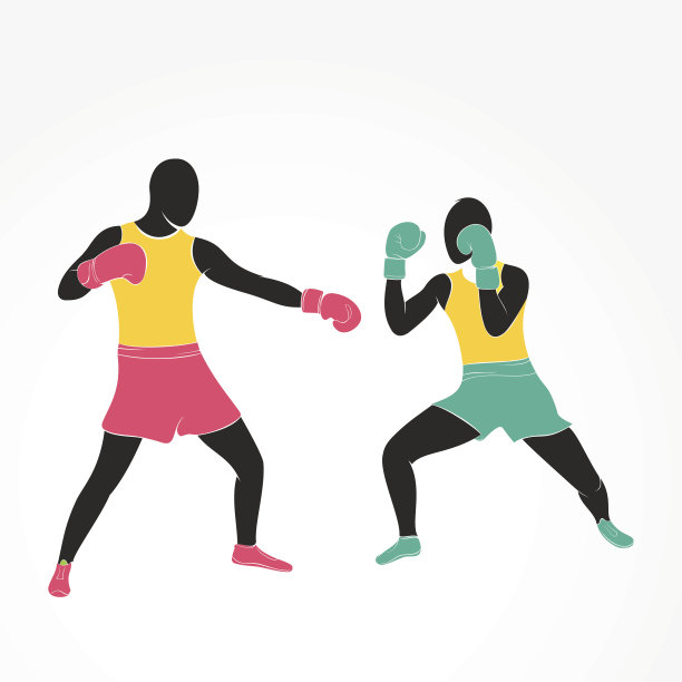 拳击游戏设计矢量图片下载