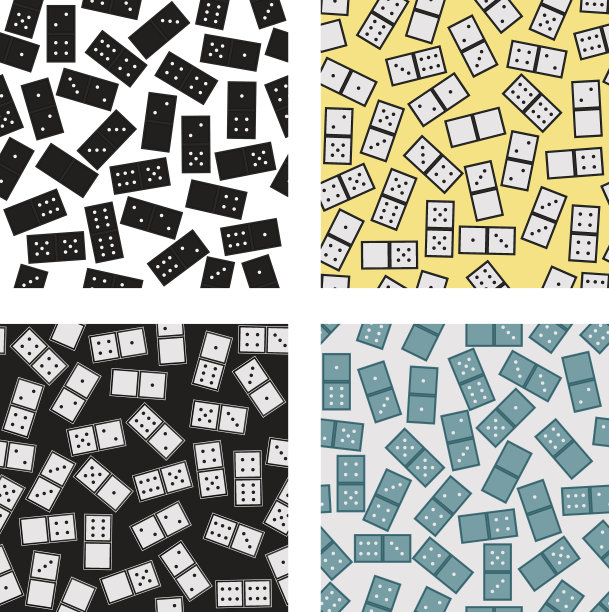 多米诺骨牌无缝图案图片下载
