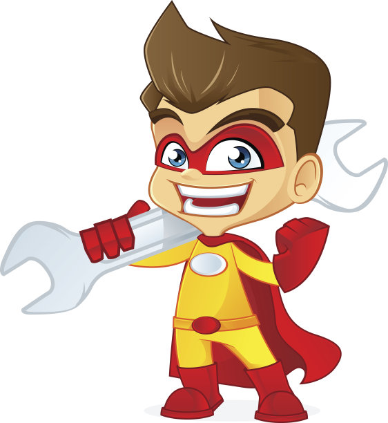 超级英雄拿着扳手图片下载