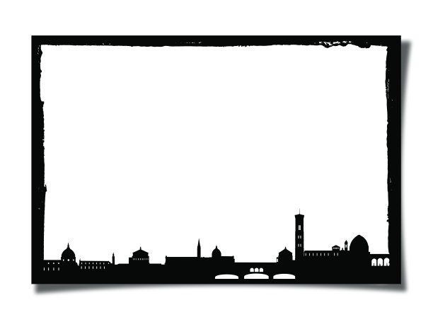 弗洛伦斯剪影的垃圾摇滚相框(佛罗伦萨)图片下载