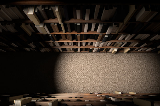 图书馆书架过道图片下载