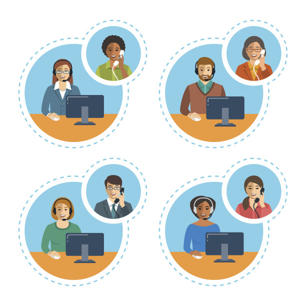 呼叫中心座席与客户通话图片下载