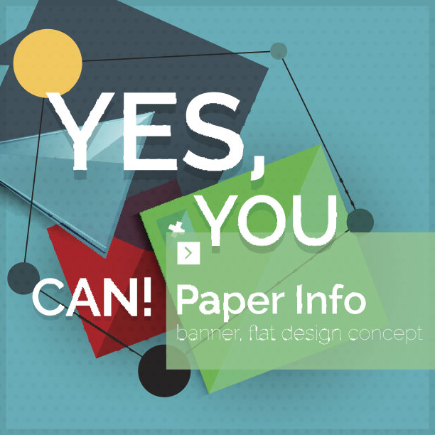 平面设计方形横幅与口号图片下载