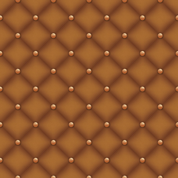 无缝迷人的芥末色天鹅绒绗缝背景与金色的别针。图片下载