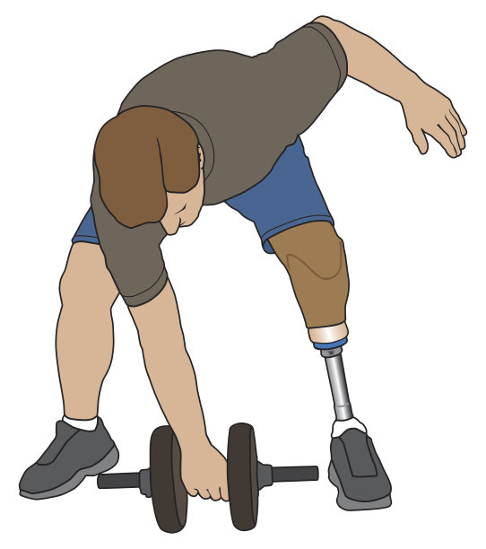 截肢者用体重锻炼图片下载
