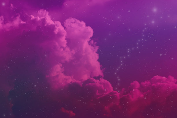 有云和星星的夜空图片下载