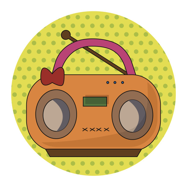 电台主题元素向量，eps图片下载