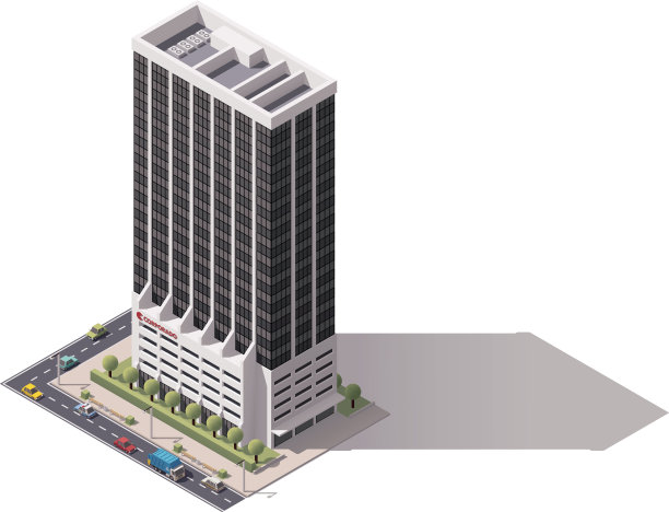 向量等距建筑图片下载